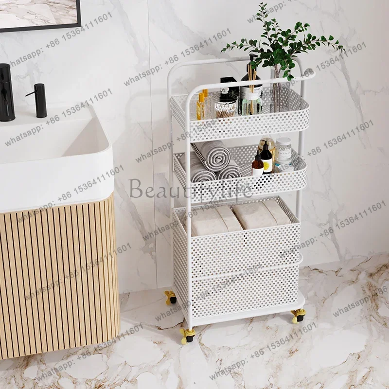 Factory Direct Sales Nordic Storage Rolling Cart Modern Iron Art Drawers Multilayer Salon Trolley Cosmetic Salon Furniture Carri 4