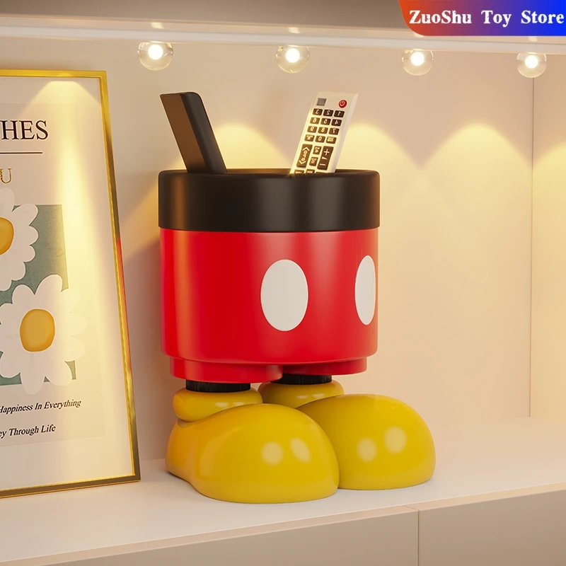 

Cartoon Desktop Decoration Cute Mouse Storage Bucket Table Ornament Resin Crafts Modern Home Living Room Porch Decor Kids Gifts