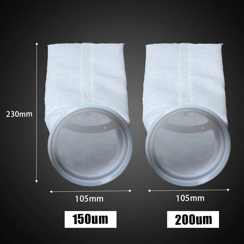 Bolsa de malla con filtro de 100/150/200 micras, calcetín de fieltro para sumidero marino de peces, resistente a la corrosión, accesorios para acuario y piscina