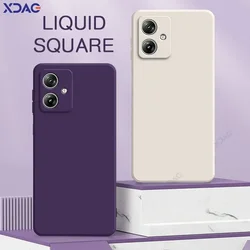 Original Square Liquid Silicone Phone Cases for Motorola Moto G54 5G 360 Soft Shockproof Back Covers Coque MotoG54 Fashion Armor