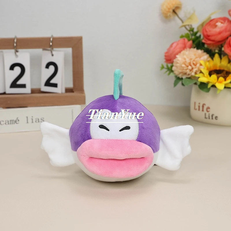 Anime Cute Cheep Chomp Purple Sushi Big Mouth Fish Stuffed doll Children's Christmas Gift toy 14cm