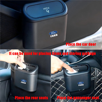 car trash can Garbage Waterproof Car interior Storage Box For For Ford Carnival Fox Figo Mondeo Escort Fusion Evos Escape Flex