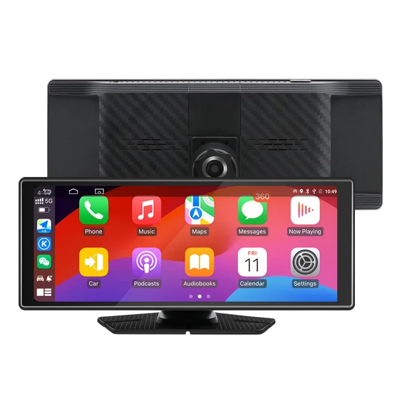 10.26In 4K DVR Wireless CarPlay Android Auto Dash Cam GPS Navigation 170° Wide Angle 24H Parking Monitor Night Vision image 2