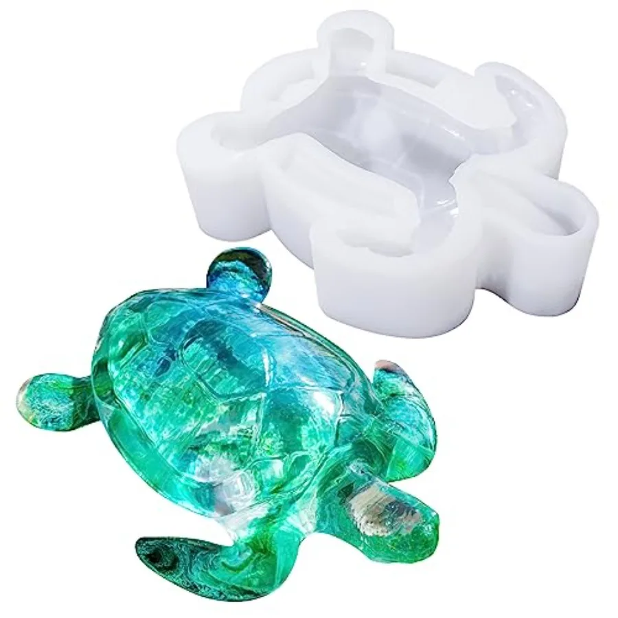 Turtle Shape Resin Molds, 3D Animal Silicone Molds for Epoxy Resin, Large Sea Turtle Marine Art Silicone Resin Molds for Craft,