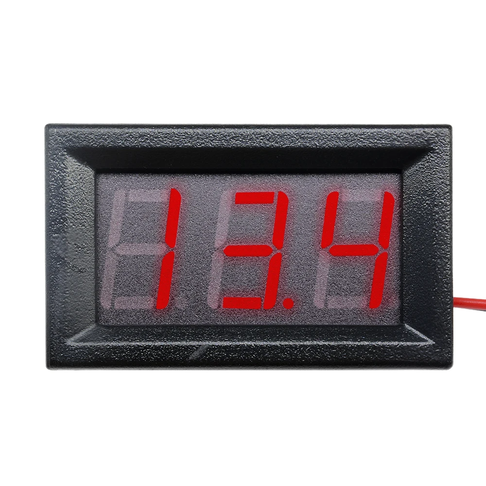 DC 5-30V Digital Voltmeter Voltage Tester 0.56 Inch LED Display Display Red Blue Green