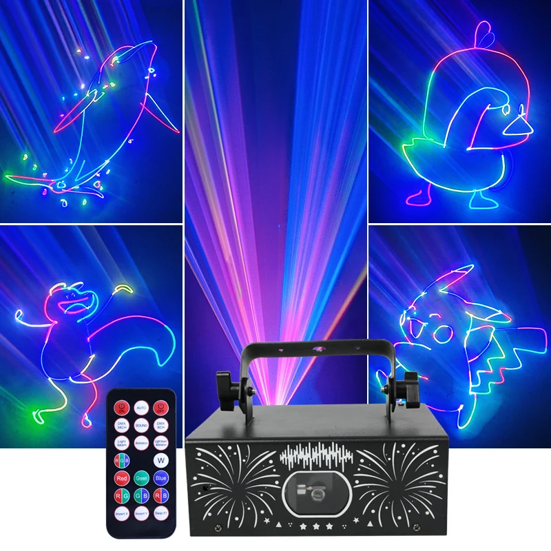 Imagem -04 - Dmx Disco Laser Beam com Full Color 3d Iluminação de Palco Animal Grande Lighting Árvore de Natal Ano Novo dj Bar Ktv Festa Led Full Color