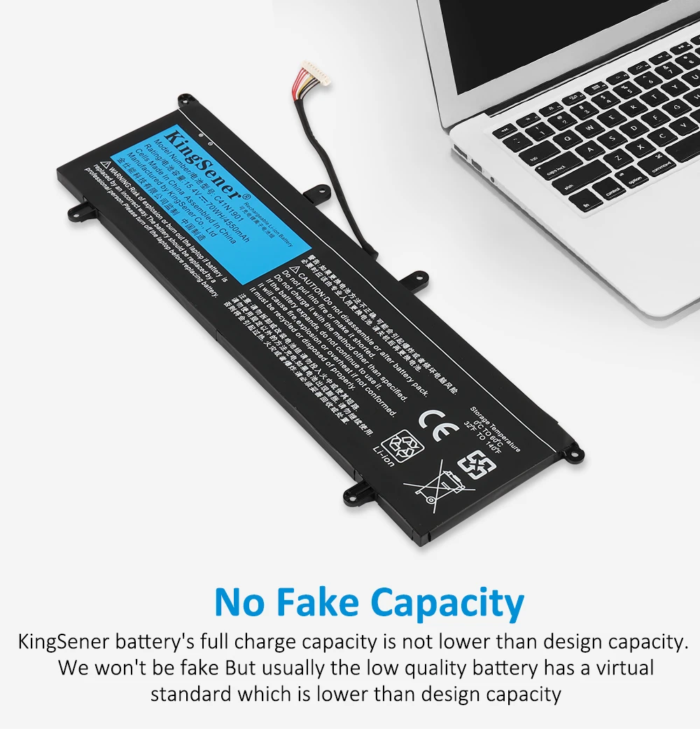 KingSener C41N1901 70WH Laptop Battery For ASUS ZenBook Duo UX481FA UX481FL UX481F UX481FLY UX4000F UX4000FL 0B200-03520000