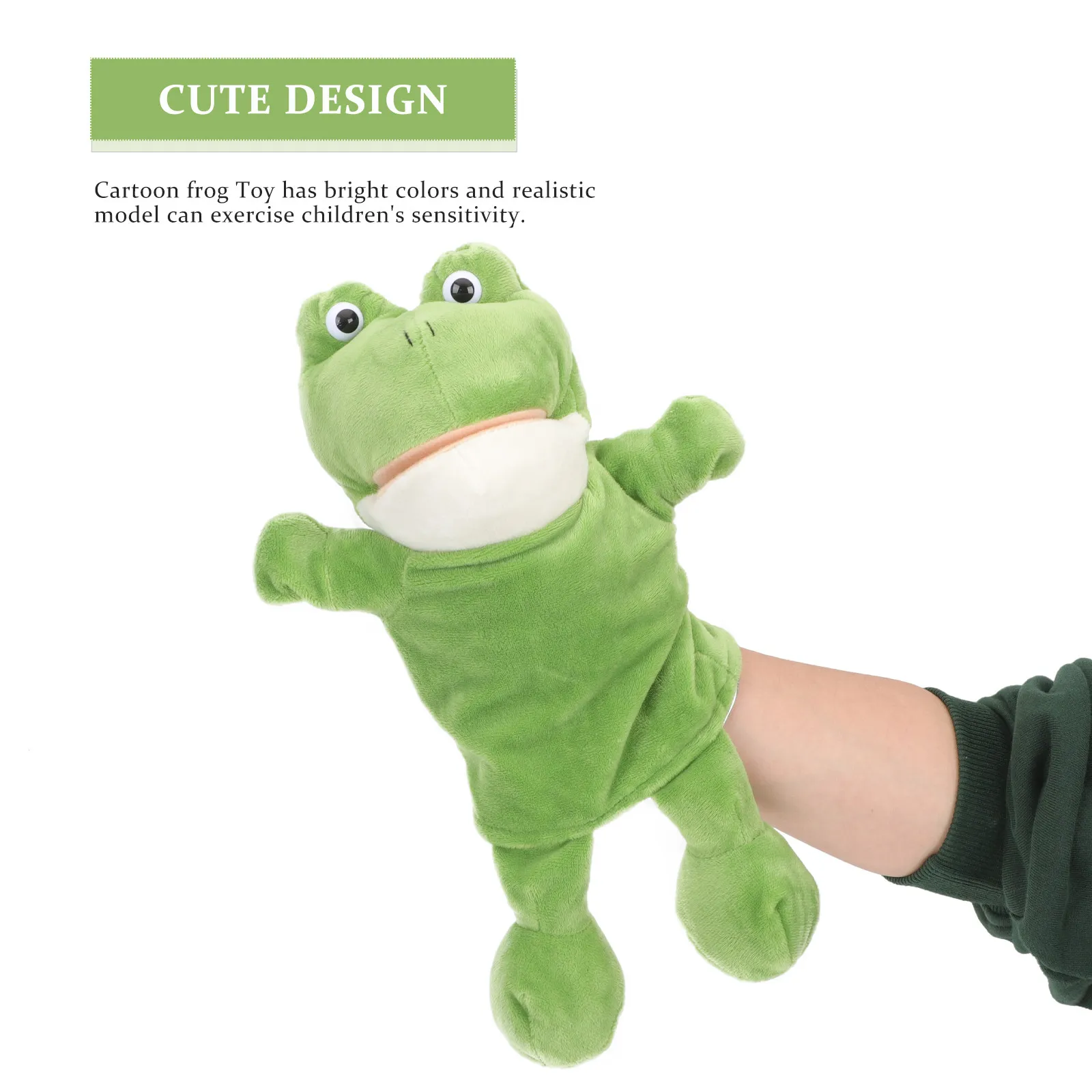 

Креативная пальчиковая кукла-лягушка для рассказывания историй, развивающая, декоративная, для детей, улучшает навыки общения
