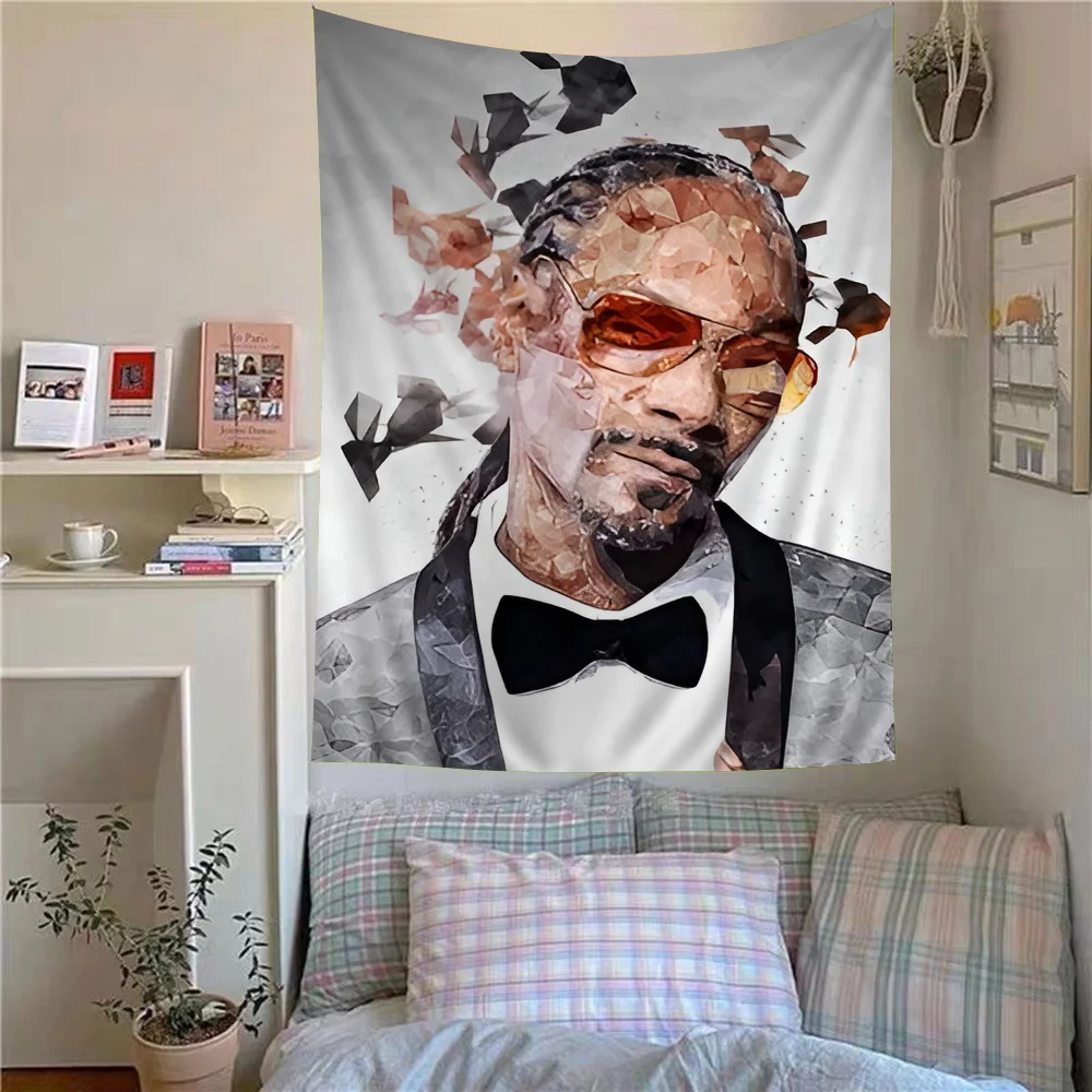 Rapper Snoop Dogg Colorful Tapestry Wall Hanging Hanging Tarot Hippie Wall Rugs Dorm Wall Art Decor