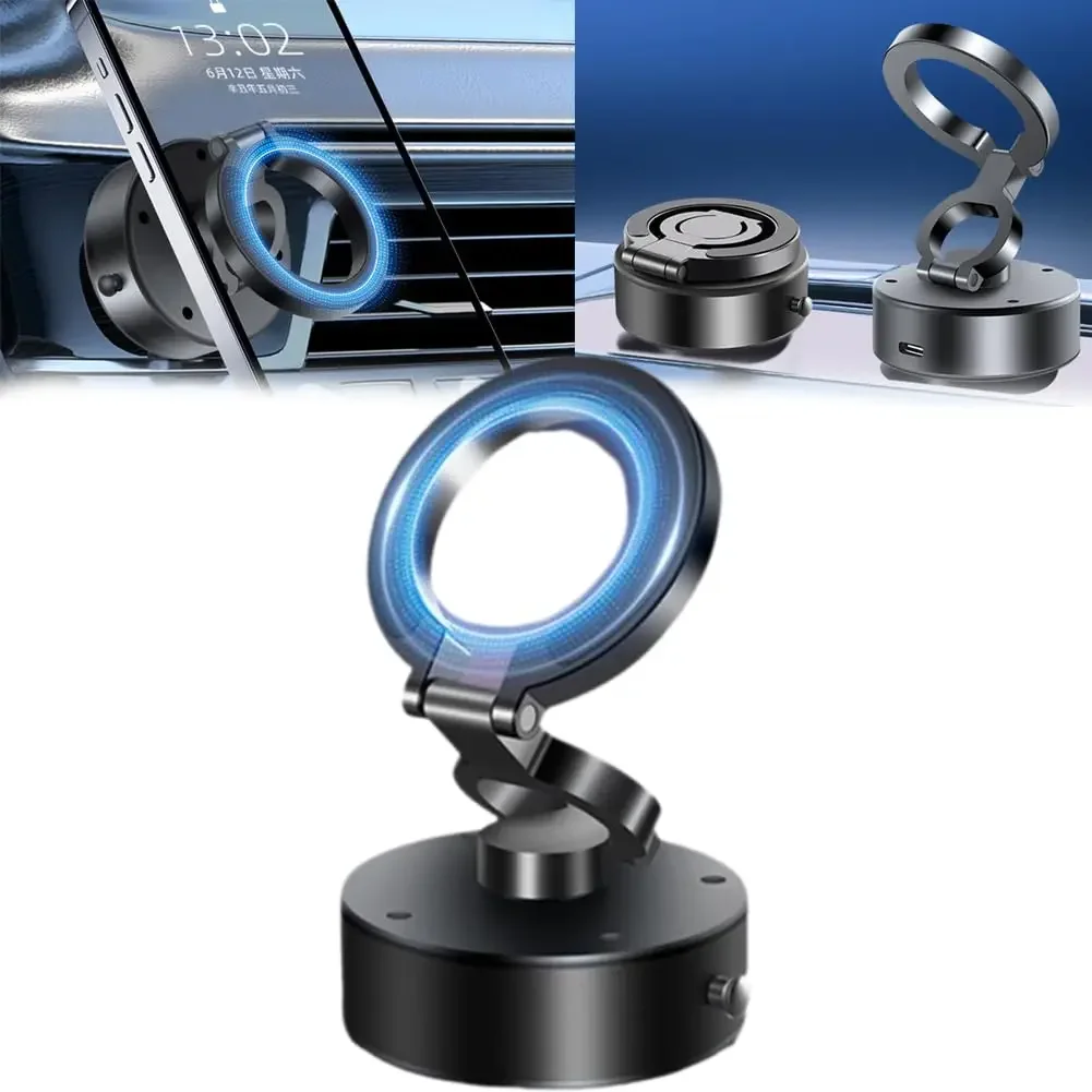 

Magnetic Car Mount Vacuum Phone Holder 360° Rotatable Vacum Car Holder for IPhone Samsung Xiaomi