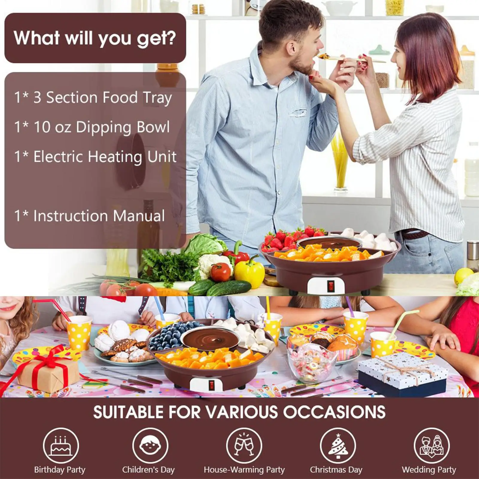 

Fondue Cup Safe Kitchen Candy Warmer Cup Candy Melting Pot For Cream Milk Coffee Desserts Kitchen Party Camping Picnic Date