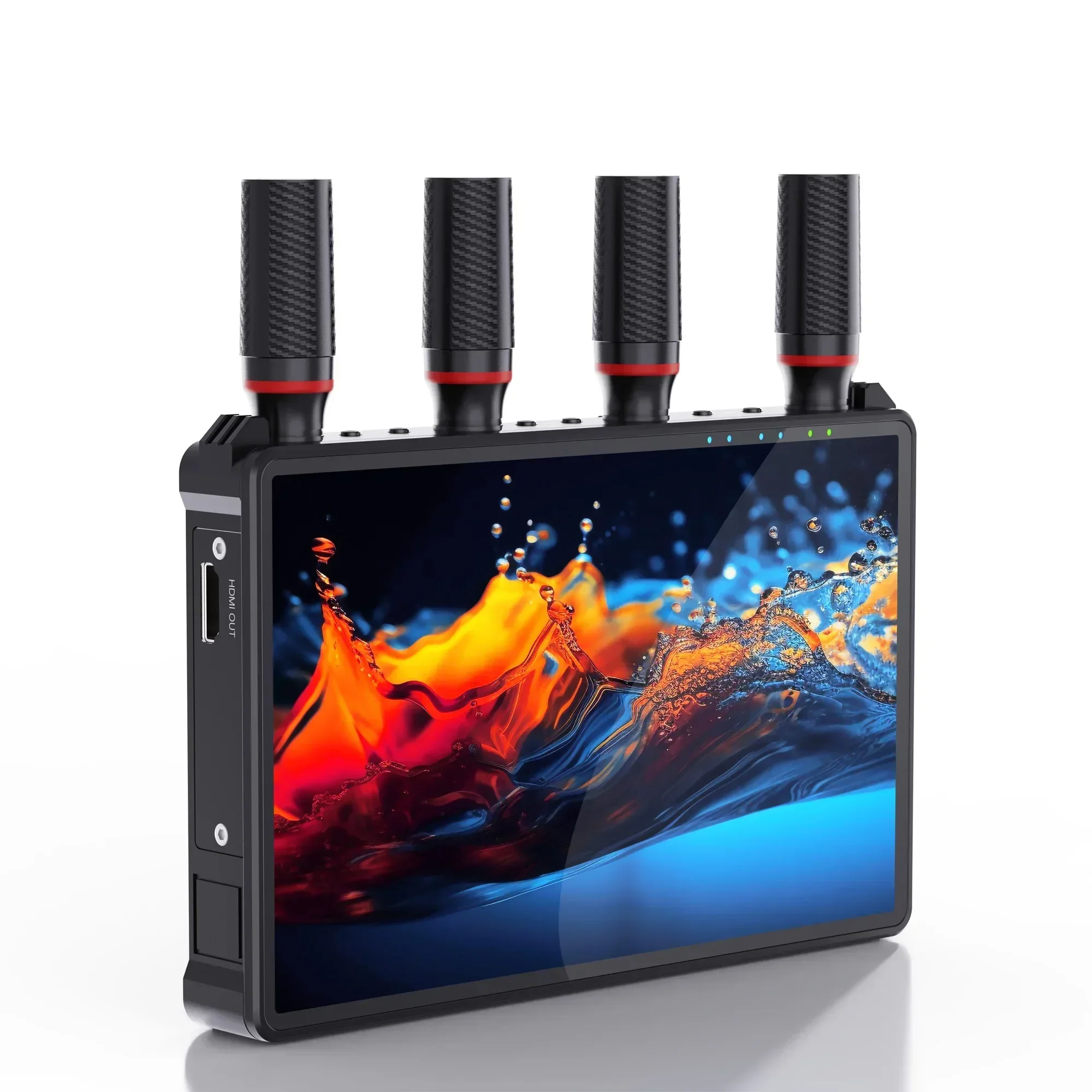 400m Wireless HDMI Extender Video Transmitter and Receiver with LCD Screen Monitor Display Support Battery Camera Live Streaming