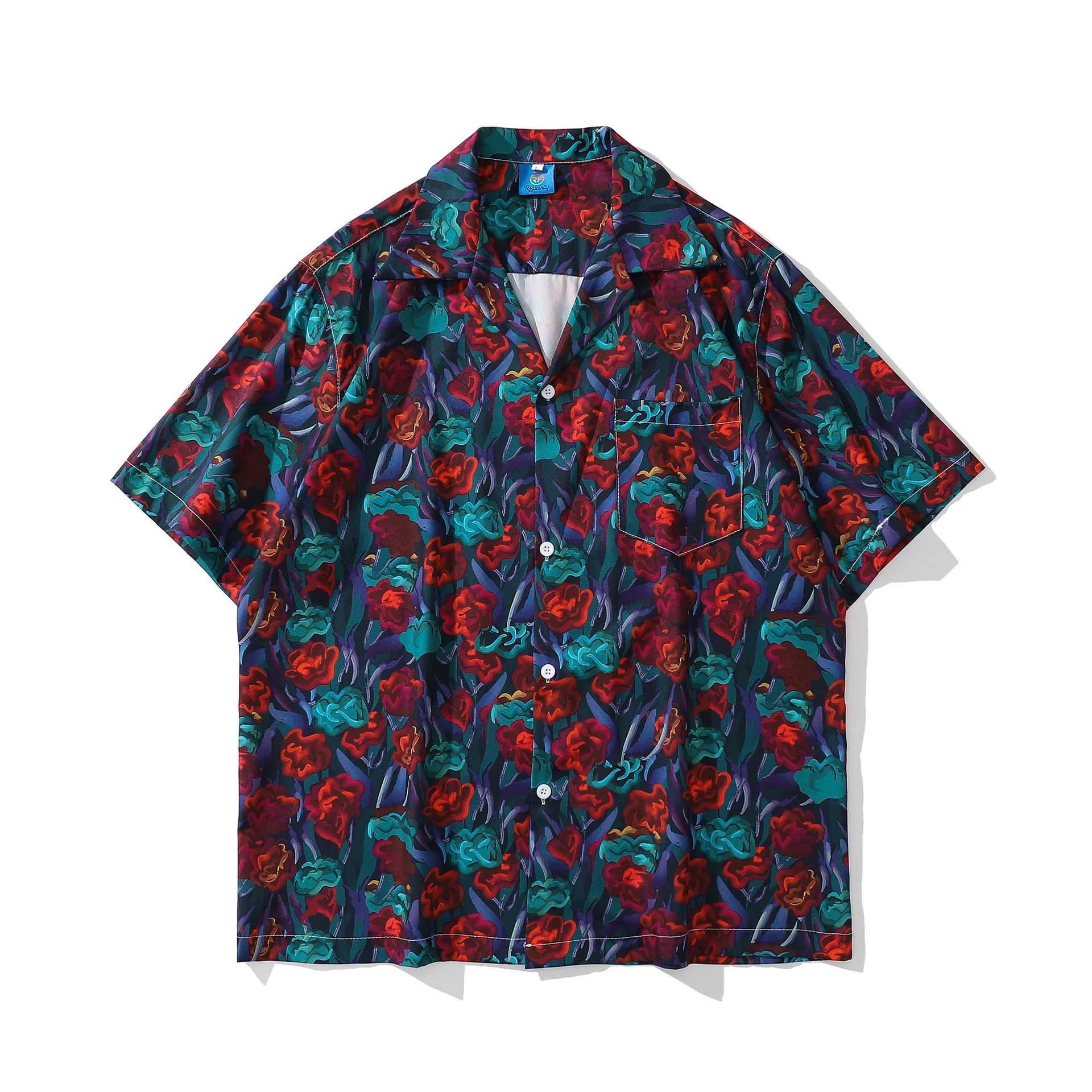 Camisa de solapa de estilo étnico para hombre y mujer, camisa de manga corta con estampado 3D, informal, a la moda, ropa de calle hawaiana, ropa