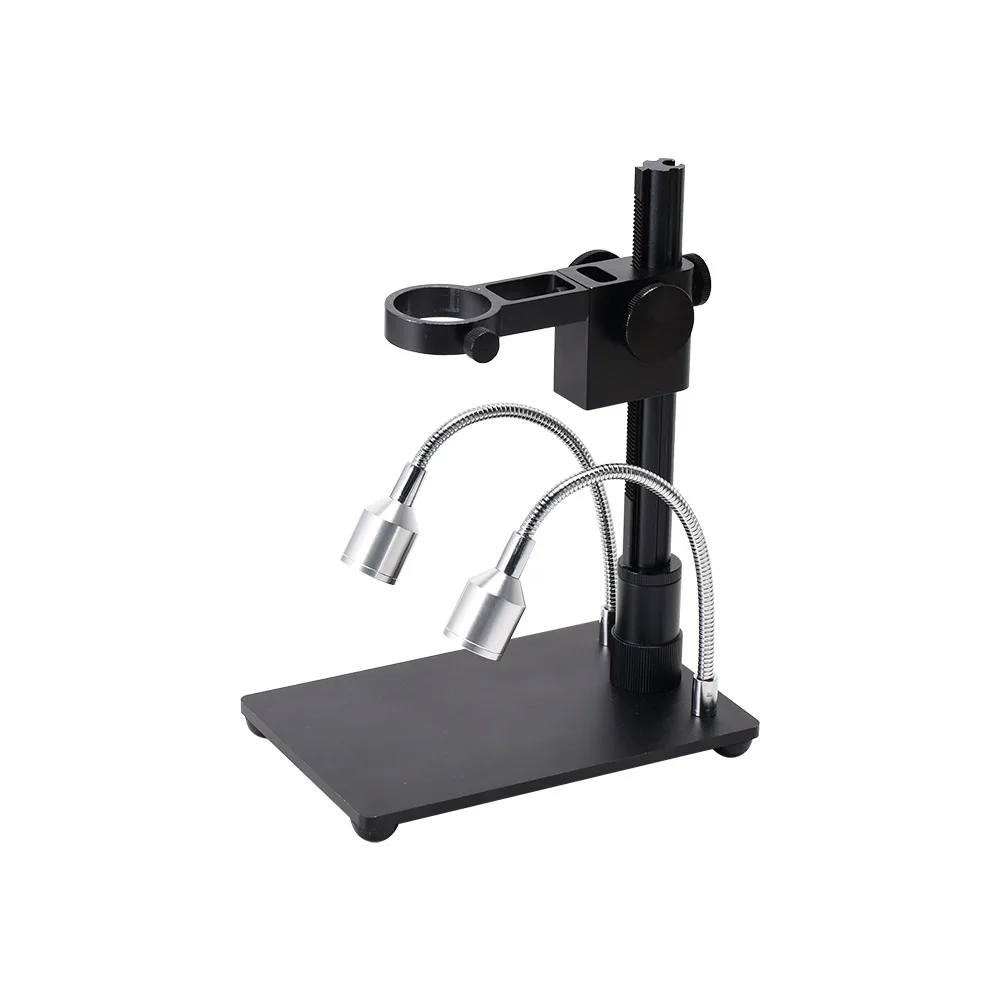 35Mm Digital Video Microscope Adjustment Bracket Aluminum Alloy Inspection Lifting Bracket with Light 50mm