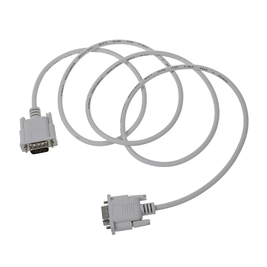 VGA DB15 Male To RS232 DB9 Pin Male Adapter Cable / Video Graphic Extension Cable (White, 1.4M)