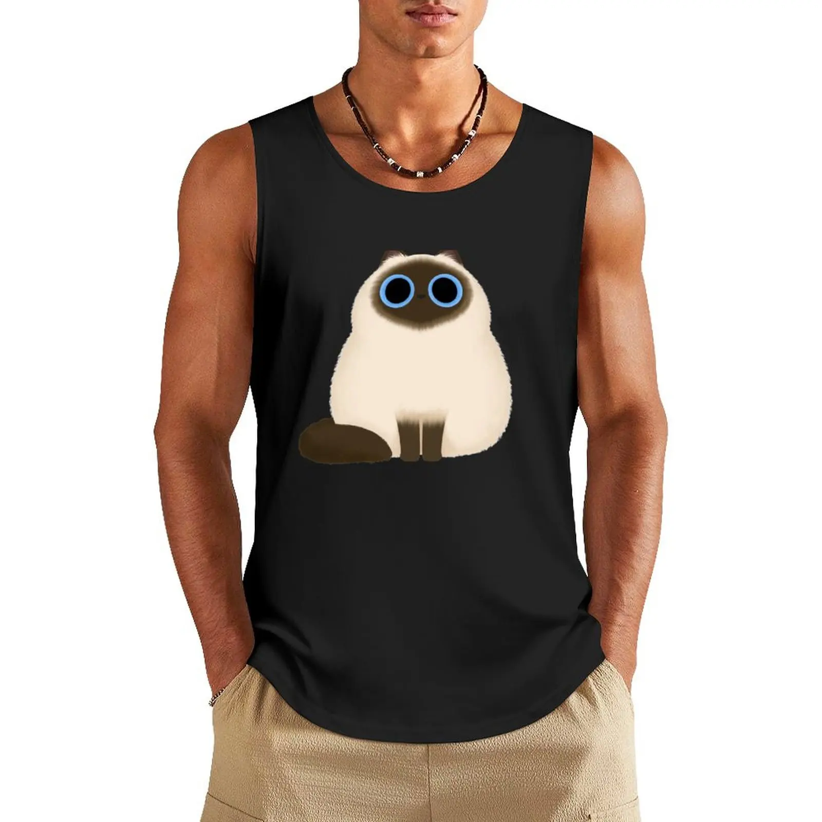 Himalayan Cat Tank Top summer Men's gym t-shirt vest for men