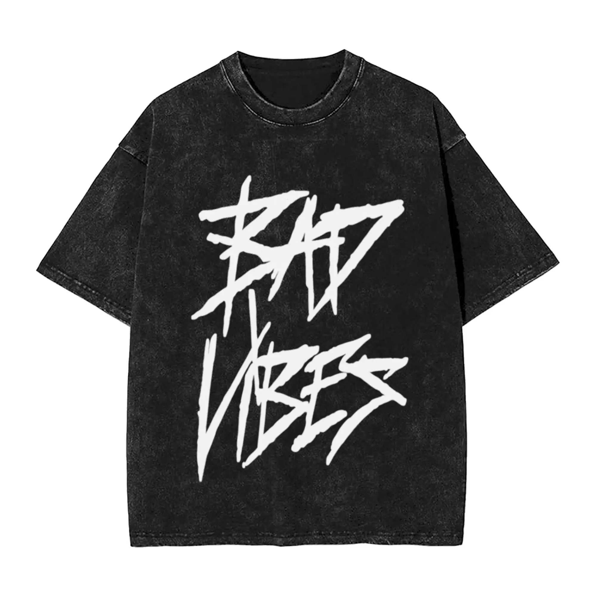 Bad Vibes xxxtentation Classic Stylish A Washed T Shirt Men's Oversized Cotton Tees Tops