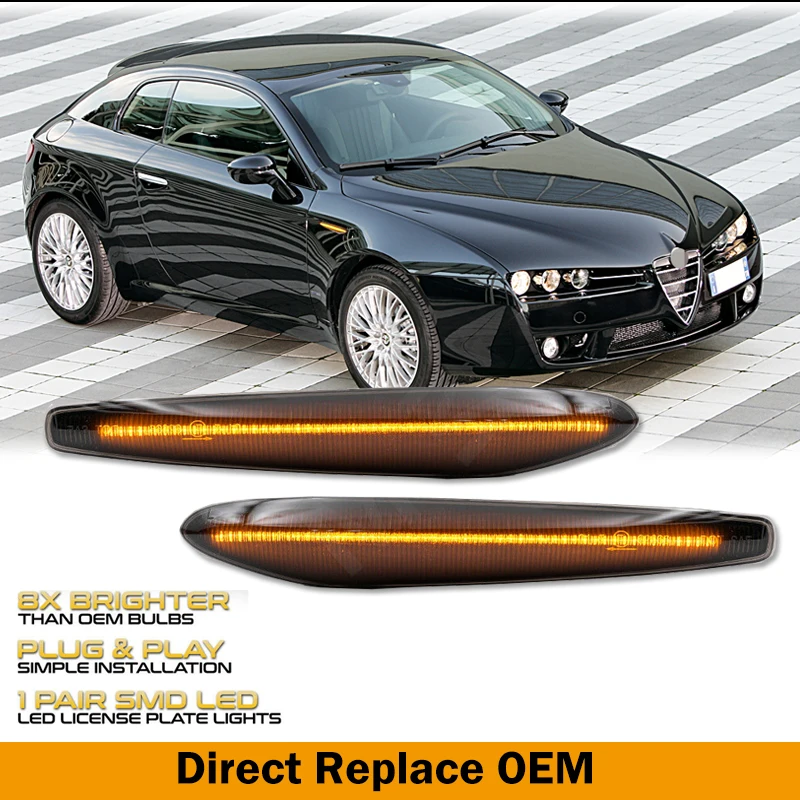Led Dynamic Turn Signal Light Side Marker Blinker Indicator Lamp Repeater For Alfa Romeo 159 Sportwagon Brera Spider 939 2006-12