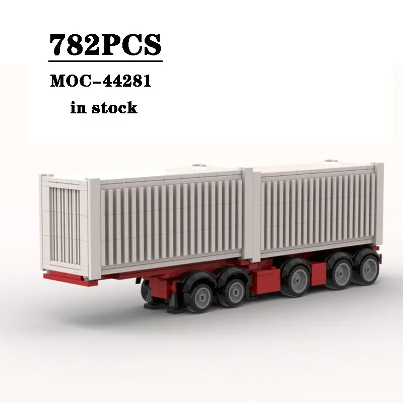 

Building Block MOC-44281 City Container Trailer Splicing Model Ornament 782PCS Puzzle Education Birthday Gift Christmas Toy Gift