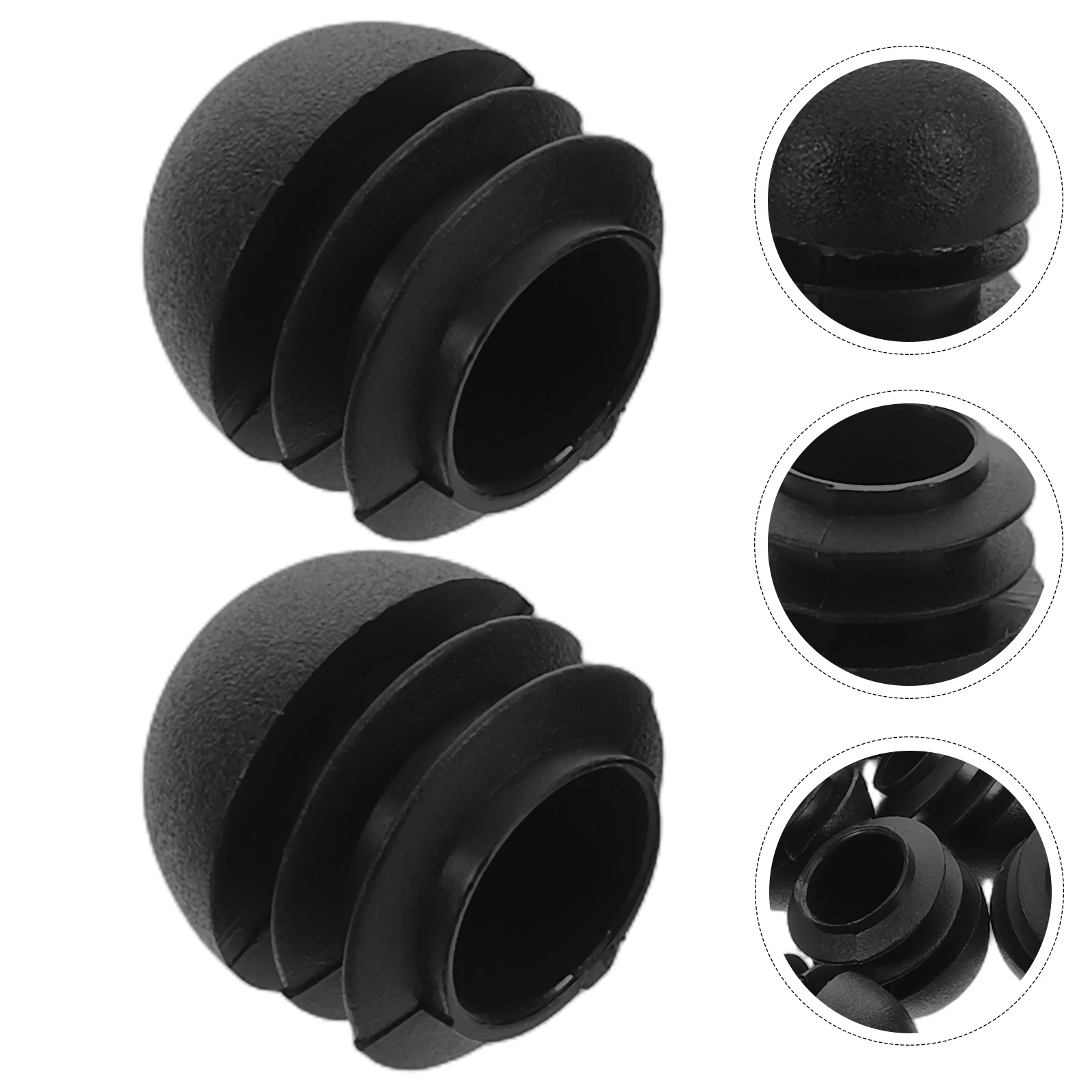 

20pcs Black Round Plastic Plug For Furniture Legs Pe Material Easy Installation Anti Tip Hardware Sealing Cap Round