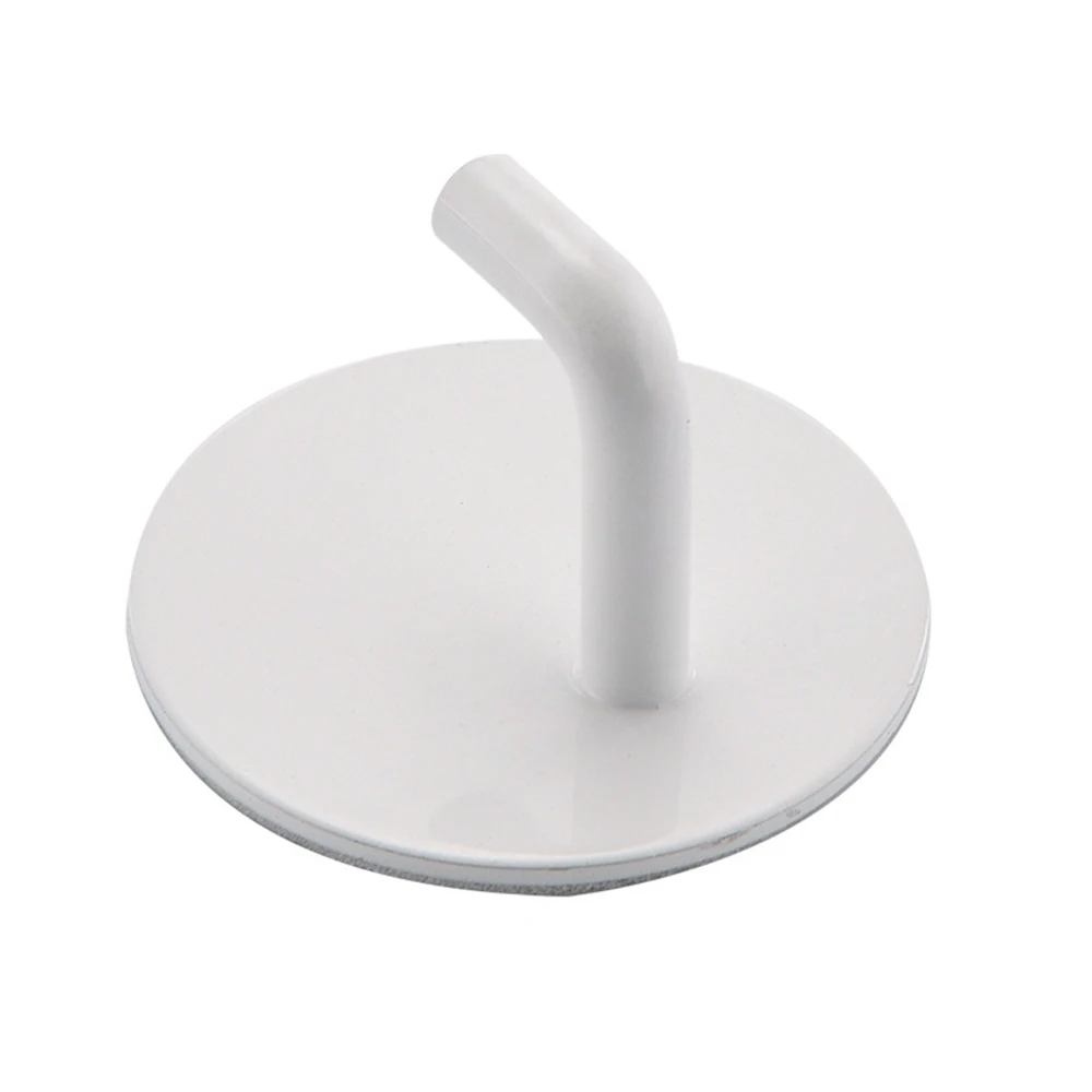 2 PC สีดํา/สีขาวสแตนเลสห้องน้ําห้องครัว Wall Hook Self กาว Sticky Home Bath Key ผู้ถือกระเป๋า Coat Hanger Rack