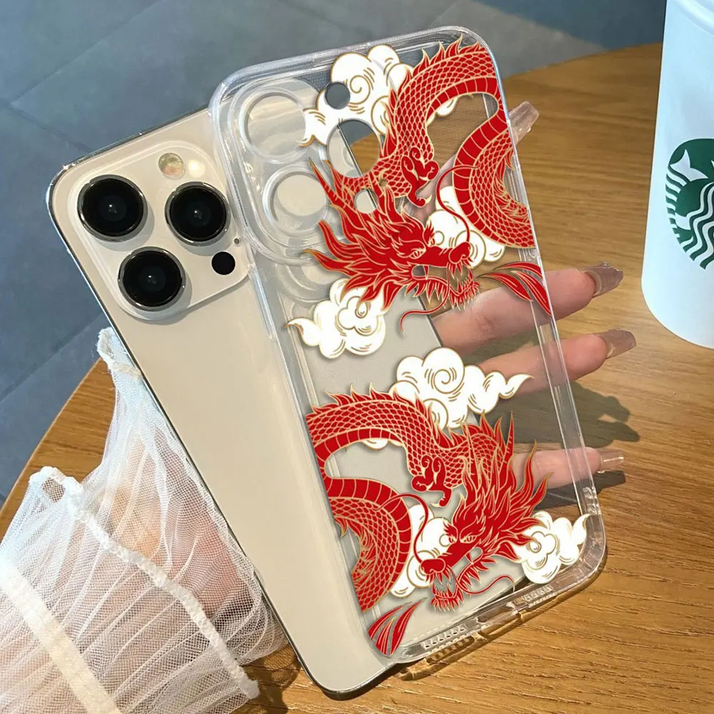 Dragon Caricature Phone Case For Infinix HOT ZERO 50 40i 40 30 30I 20 20I 20S 12 12I 11S PLAY TECNO SPARK 10 20 Clear Case Shell