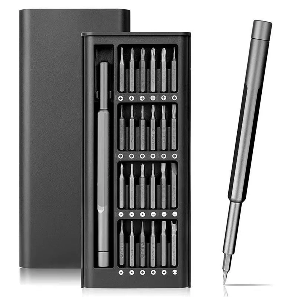 Präzisions-Schraubendreher-Set 25-in-1 Sechskant- und Flachkopf-Schraubendreher für Handy-, Uhr-, Kamera- und Brillenreparatur
