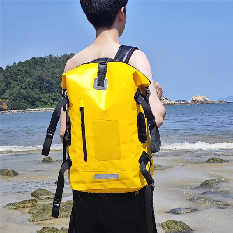 30L PVC Waterproof Dry Bag Swimming Backpack for Outdoor Camping Boating Hiking Rafting Trekking Wet Dry Separation Storage Bag