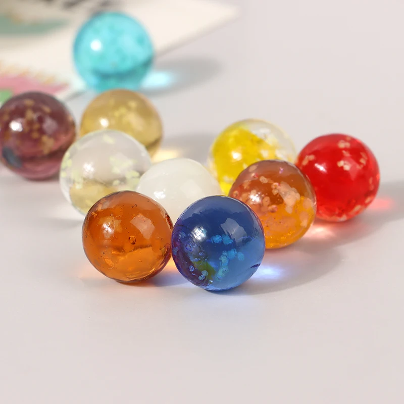Bolas de vidro luminoso para máquina de Pinball, Cream Console Game Machine, Bovinos Pequenos Mármores, Pat Brinquedos, Máquina Pai-Filho Beads, 16mm, 5Pcs