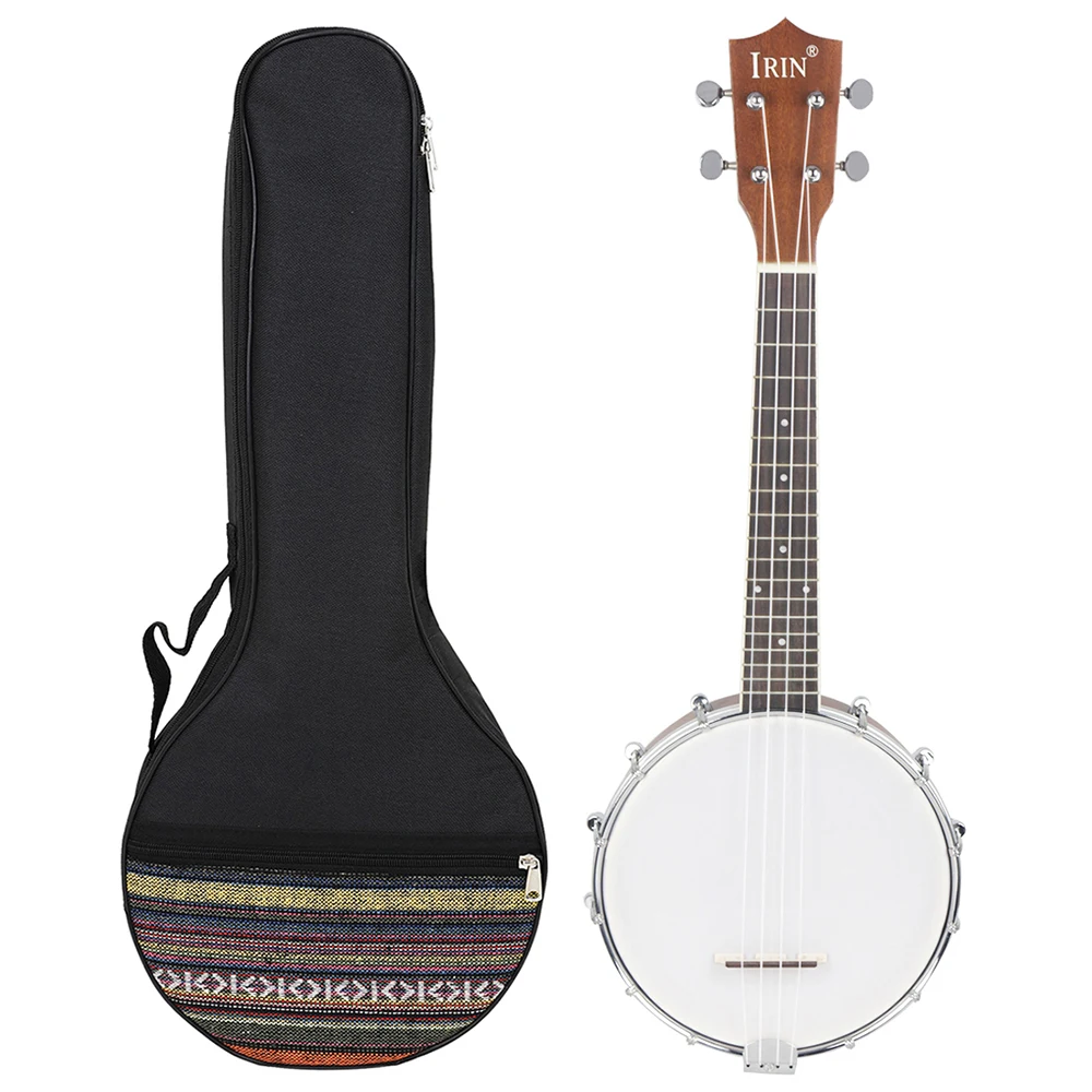 IRIN 4 Strings Banjo Sapele 4 Strings Banjo Ukulele Guitar Beginners Musical Instrument Rosewood Fingerboard Banjo With Bag