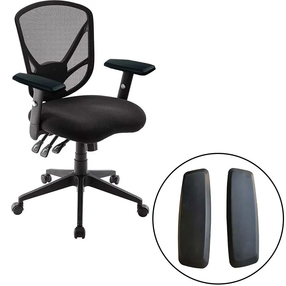 2pcs/Set Chair Armrest Pads Office Chair Parts Arm Pad Armrest Replacement with 4pcs Screws Repair Chair Arm Rest
