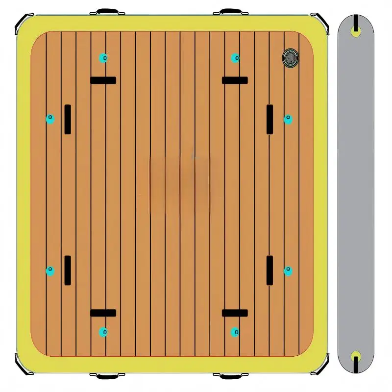 Wholesale Floating Swim Platform Inflatable Water Floating Platform Stable for Adult Outdoor Water Recreation Activitiespromote