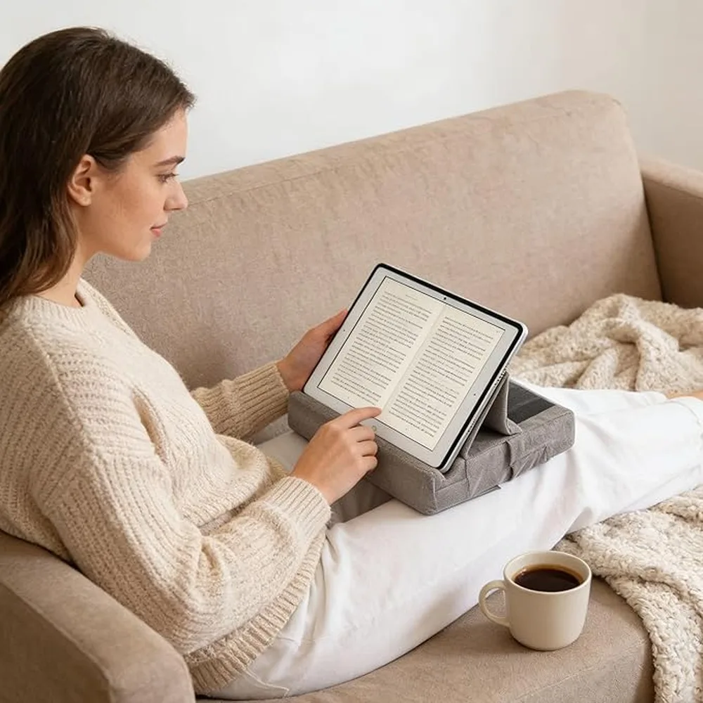 Stand For Bed Pillow Tablet Holder Brookstone Multi Angle Adjustment Easy To In Different Scenarios