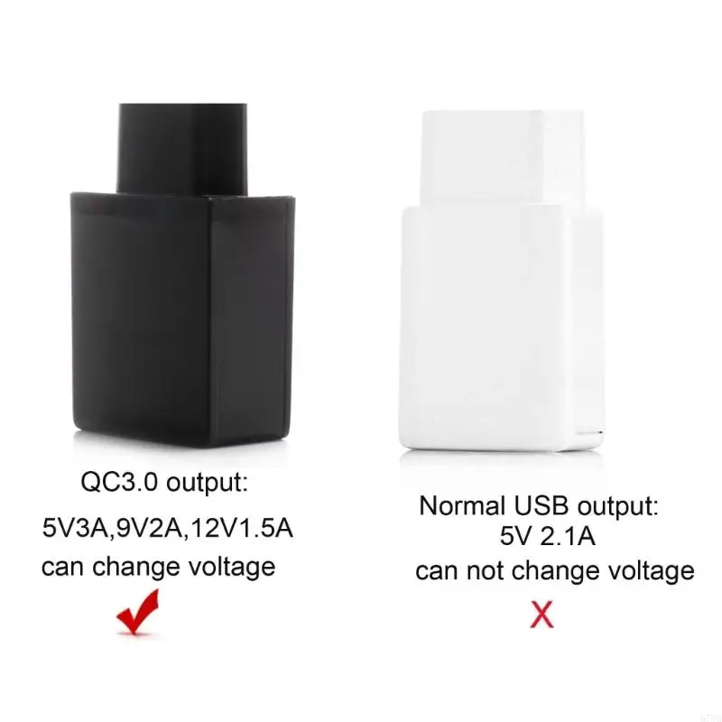 573A 조절 가능한 전압 스텝 업 Universal QC3.0 USB는 12V 1.5A 5.5x2.1mm 케이블 전원 wifi 라우터 LED S를 위해