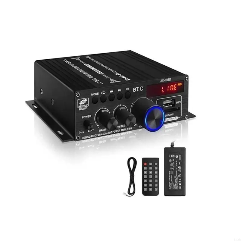 

2x 400W Output Stereoes Amplifiers With Bluetooth-compatible 5.0 FM Radio USB AUXs Connectivitys Remote Controller 12V Y3ND