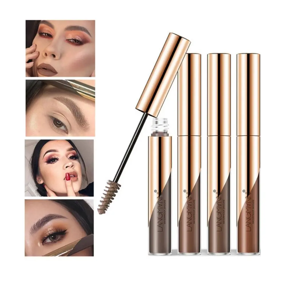 Long Lasting Eyebrow Mascara Natural No Smudging Natural Dye Eye Brows Gel 4 Color 24H 3D Liquid Eyebrow Cream Makeup Tool