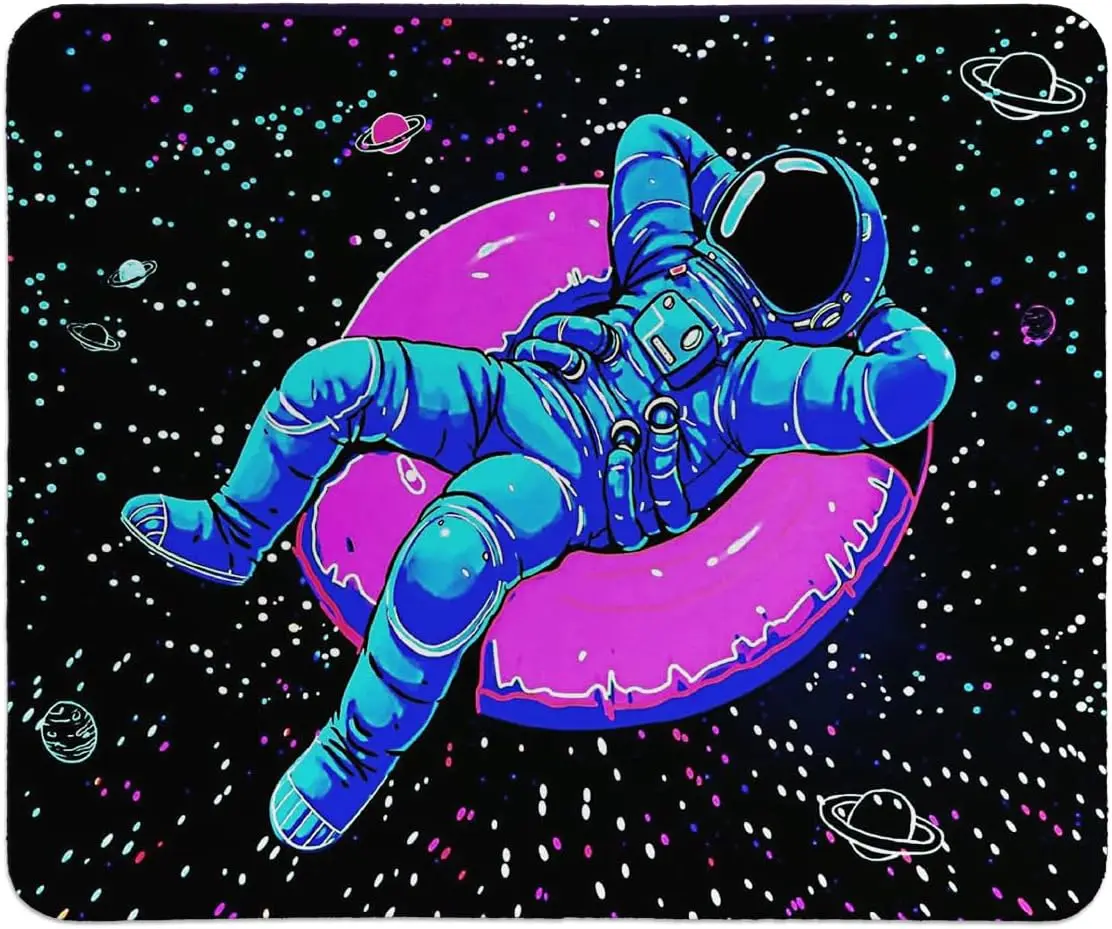 Small Gaming Space Mouse Pad Astronaut Galaxy MousePad Desk mat Mouse mat for Desk Small Gaming accessories Square Mouse Pad