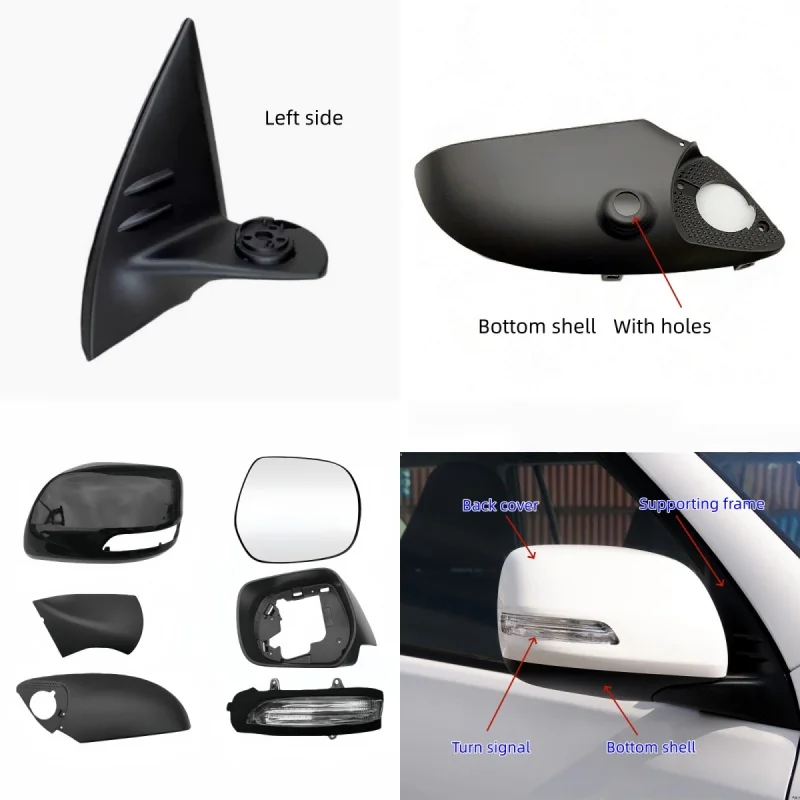 

Car Rear Heated Mirror Glass Cover Turn Signal Light Bottom For Toyota Land Cruiser Prado FJ150 2010 -2021