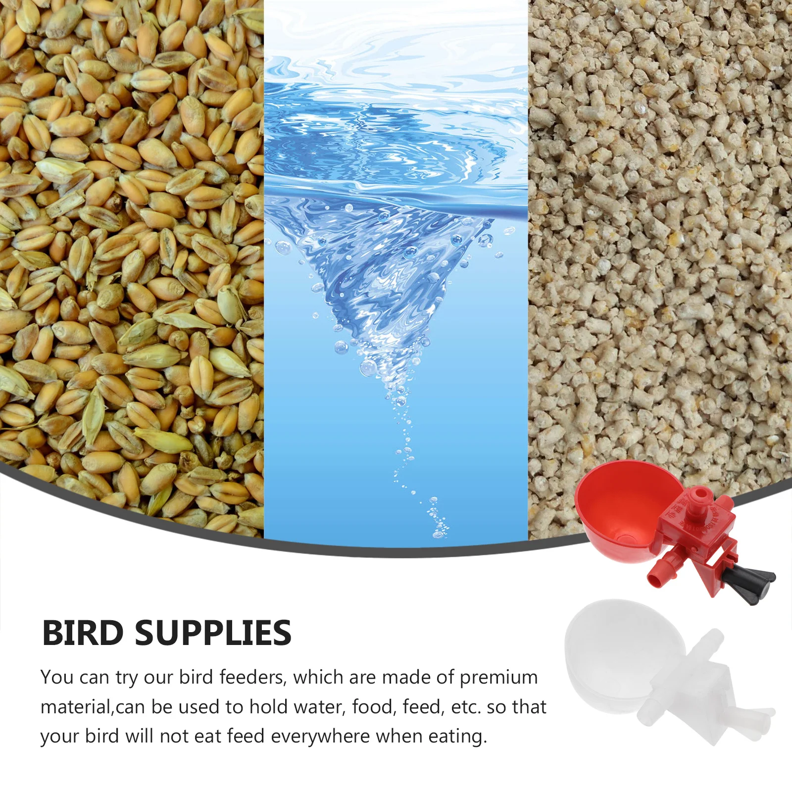 

10Pcs Durable Poultry Drinkers Smooth Surface Easy Install Resist Pressure for Chicken Pigeon Quail Waterer Automatic