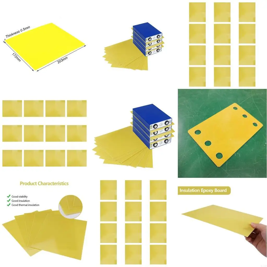 

H7JF Epoxy Resin Fiberglass Insulation Plate 12Pcs Pack 155°C Thermal Stability