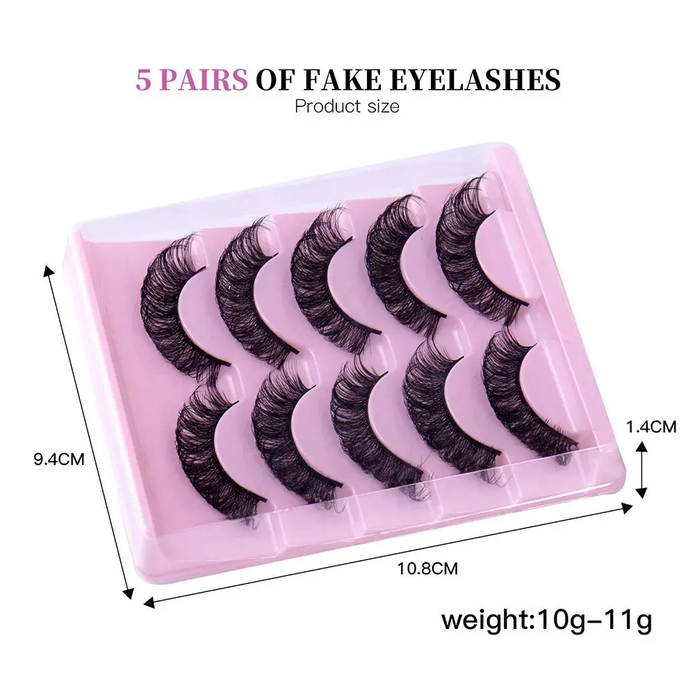 DD Curl Russian False Eyelashes 3D Mink Fluffy Natural Russian Eyelashes Super Volume Reusable DD Curl Eyelashes