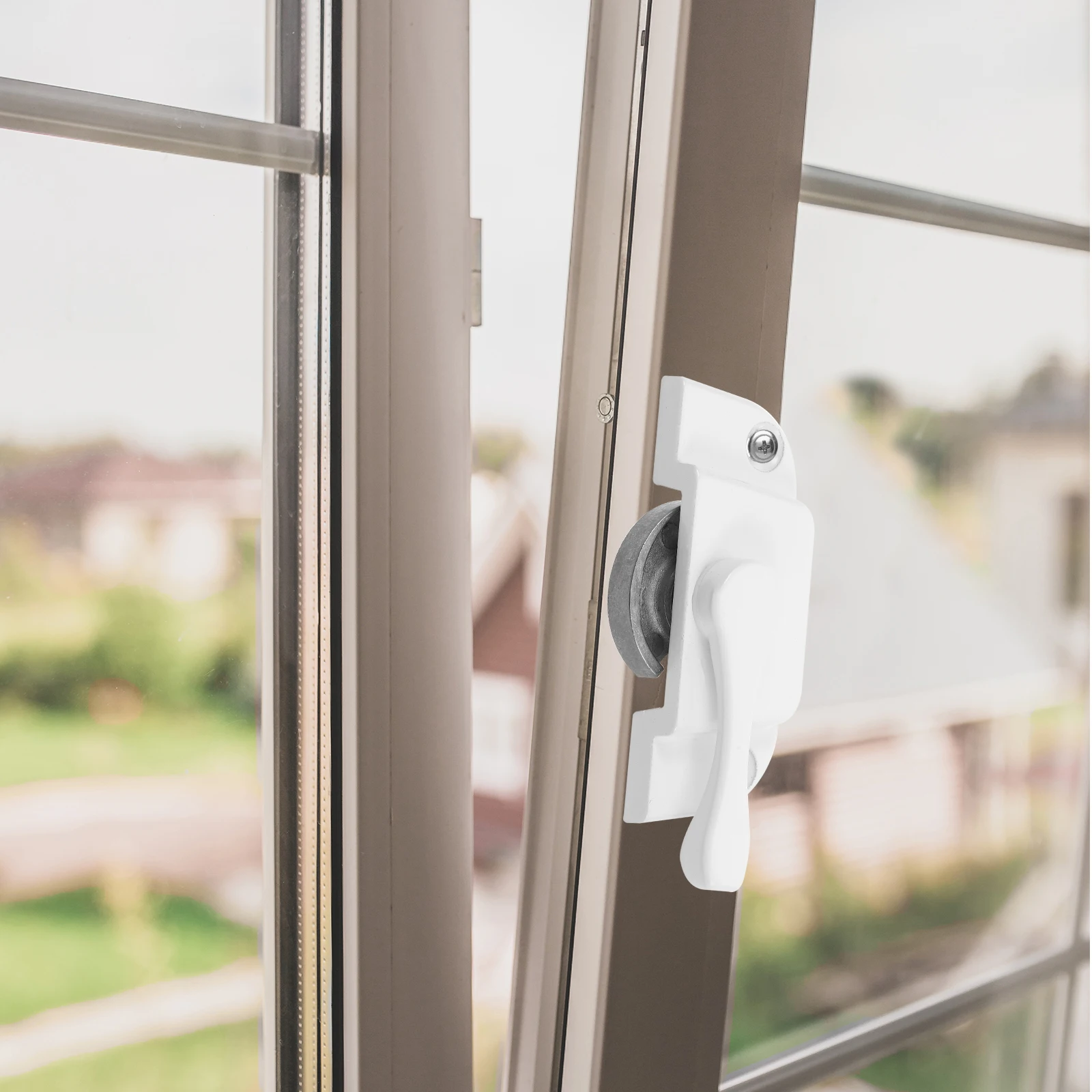 

1 Set Heavy Duty Door Window Lock Child Safety Crescent Sash Lock Easy Install Durable Metal Adjustable Security Device Vertical