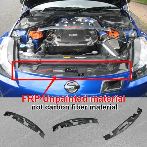 Couvercle de radiateur de panneau de refroidissement pour Nissan 350z Z33, kits de carrosserie non peints FRP