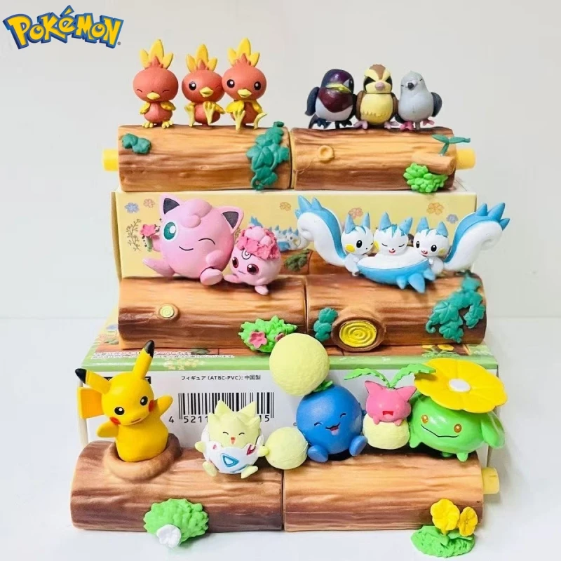 pokemon-friendship-stump-series-model-animation-pikachu-jigglypuff-micro-landscape-ornaments-children's-toys-birthday-gifts