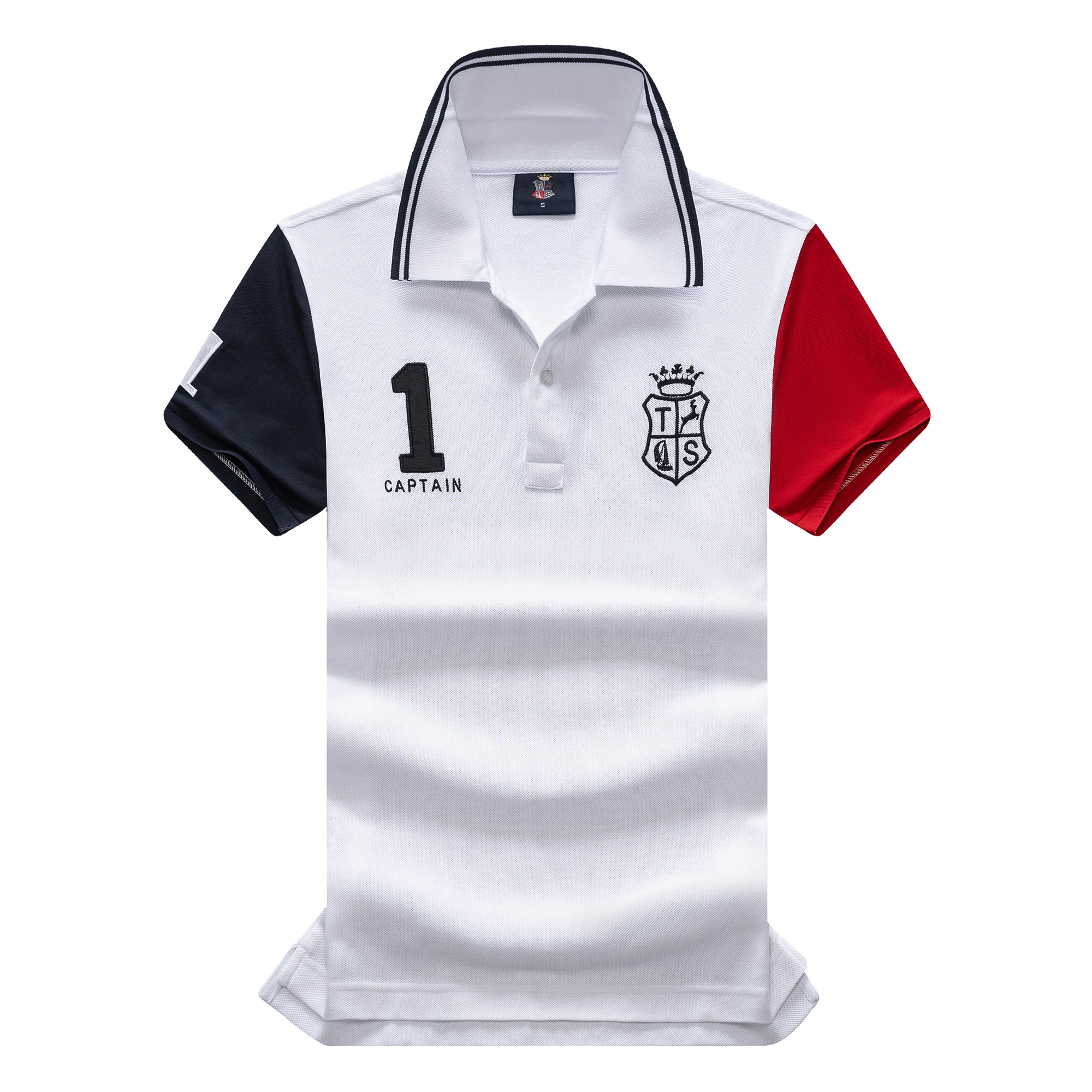 Men's Sports Polos Short Sleeve Casual Number One Collar T-Shirts Male Clothing Plus US Size