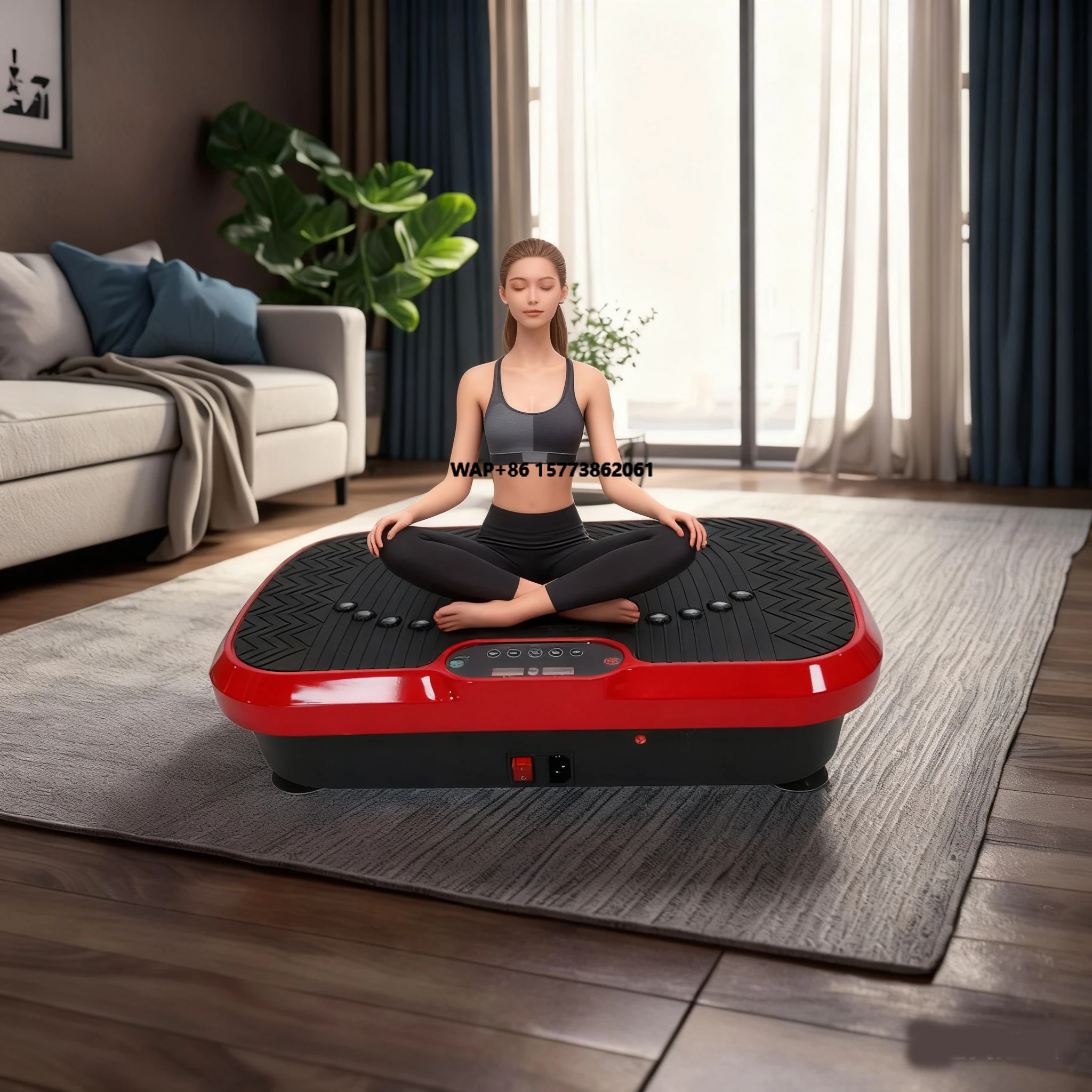 

1-99 Levels Speed Range Time Count Zones Body Massage Workout Training Vibration Plate Machine With Bluetooth Optional
