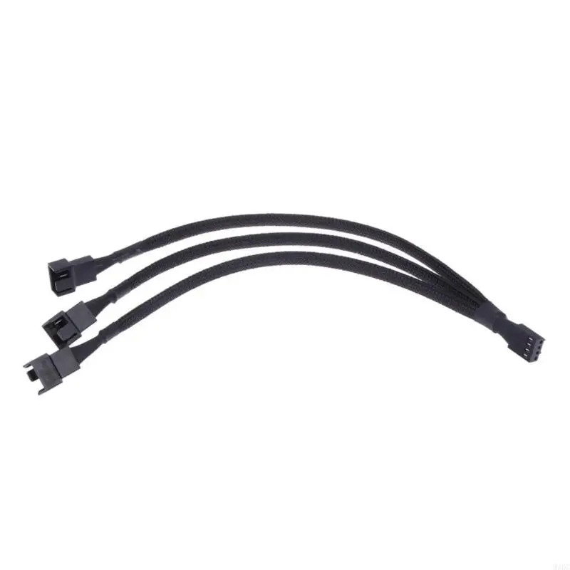 

PWM Fan Splitter 4pin Adapter Cable 1 to 3Ways Computer CPU Fan Splitter PC CPU Cooling Fan Extension Power Cable