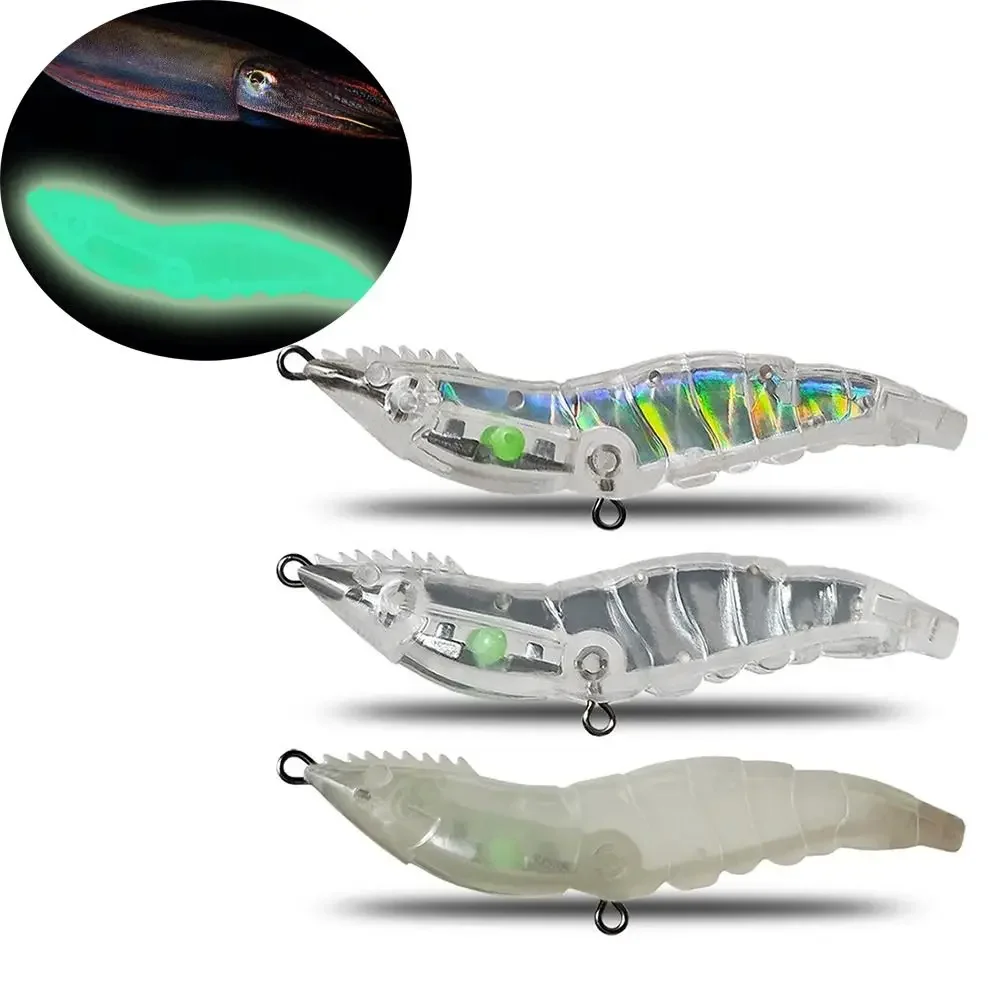 3 Stück 2025 8 cm Köder Embryo Körper Drillinge lebensechte Augen sinkender Köder transparent künstlich unlackiert hart