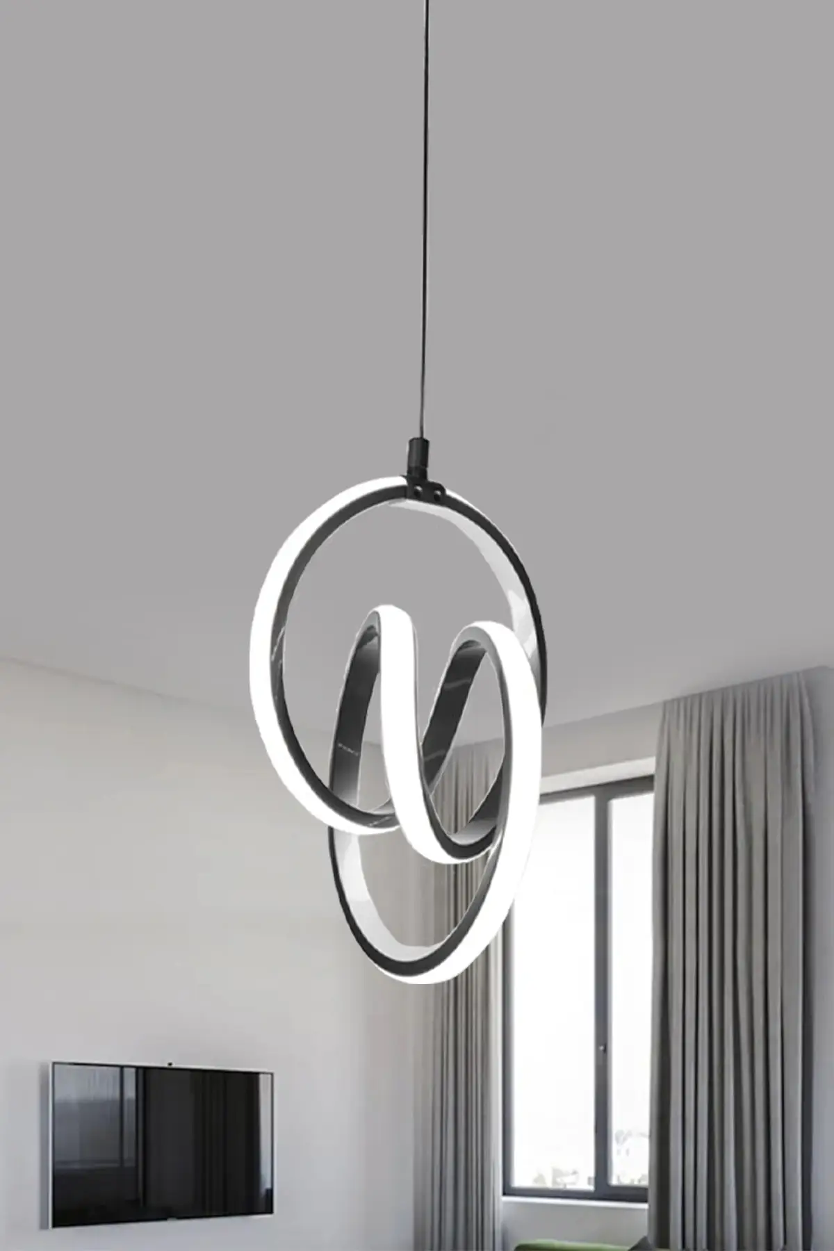 

DOLBOVI Modern pendant anthracite chassis white light Led chandelier 1 year warranty Led chandelier