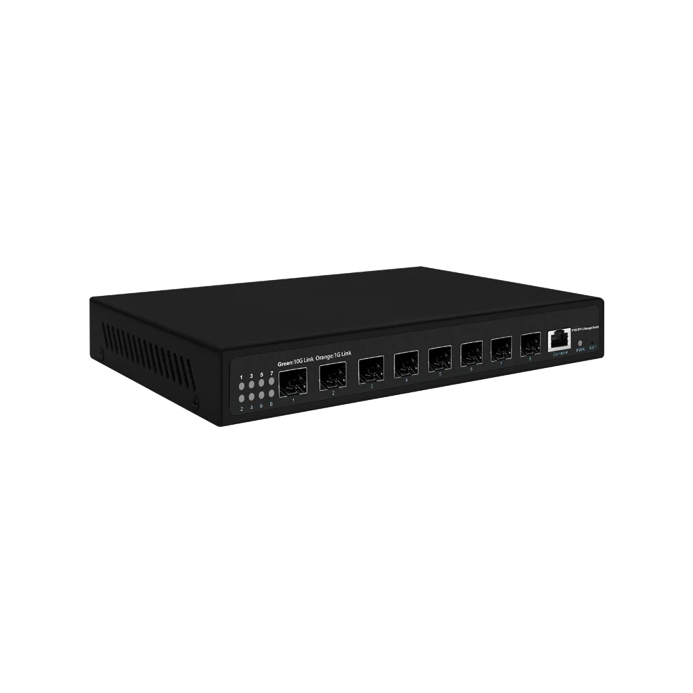 Unmanaged 8 ports 10Gbe SFP+ optical fiber Switch